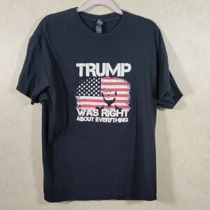 02096 Gildan black cotton Trump S/S t-shirt XL